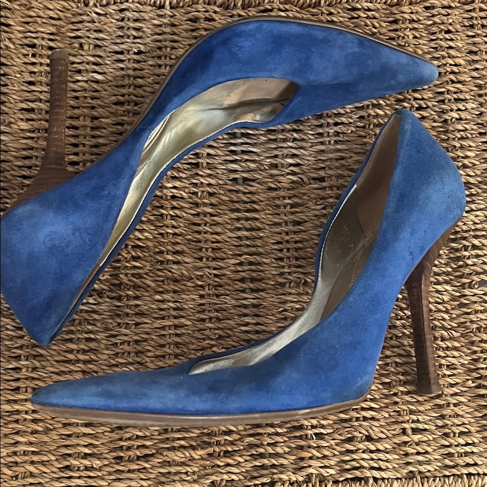 Guess Blue Suede Stiletto Heels